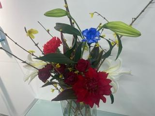 Athleticのエントランスの花